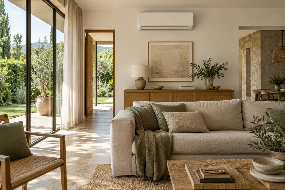 Climatización integrada en un hogar luminoso y confortable